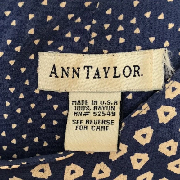 Ann Taylor Blue and White Midi Dress - Picture 4 of 4